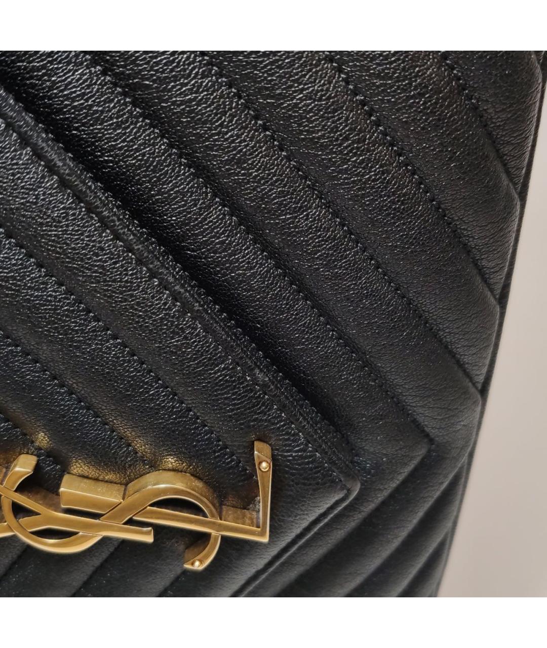 SAINT LAURENT Черная кожаная сумка через плечо, фото 8