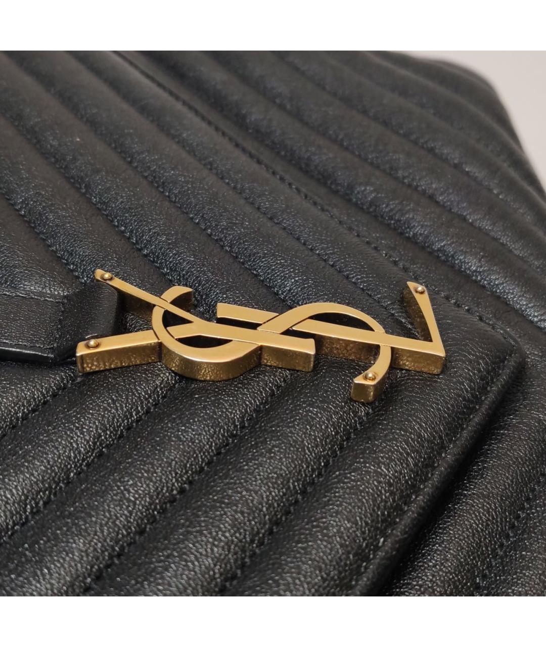 SAINT LAURENT Черная кожаная сумка через плечо, фото 7