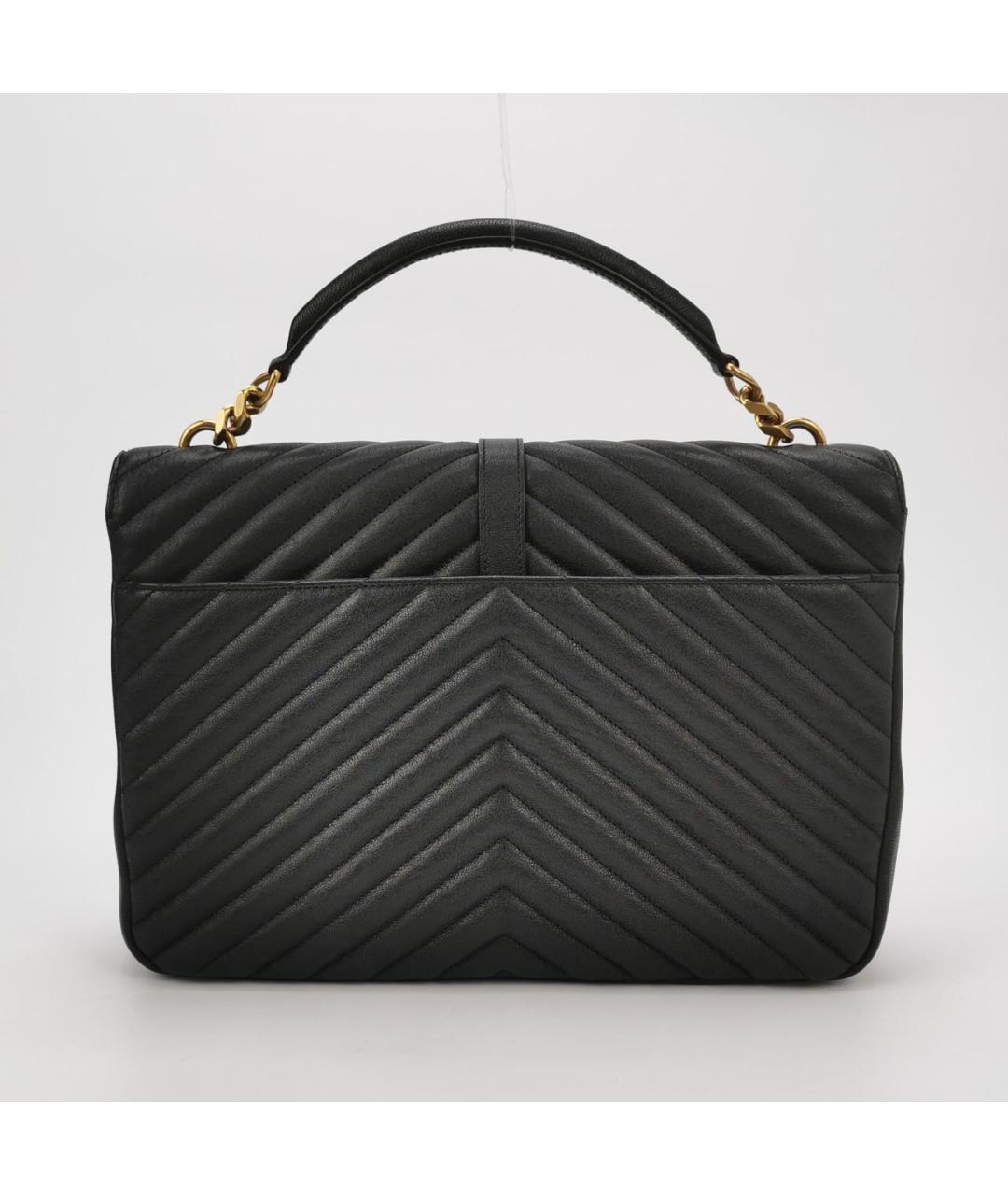 SAINT LAURENT Черная кожаная сумка через плечо, фото 4