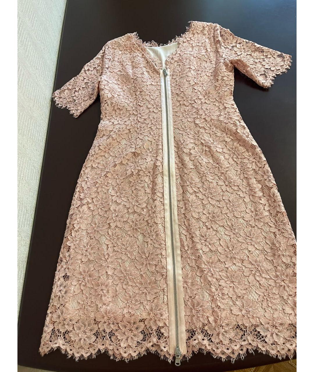 HUGO BOSS Коралловое шелковое повседневное платье, фото 5