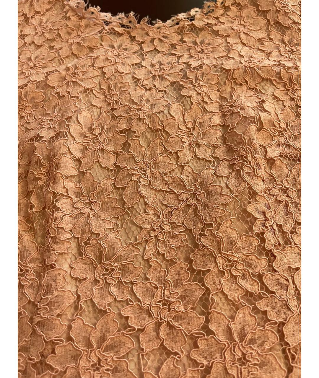 HUGO BOSS Коралловое шелковое повседневное платье, фото 4