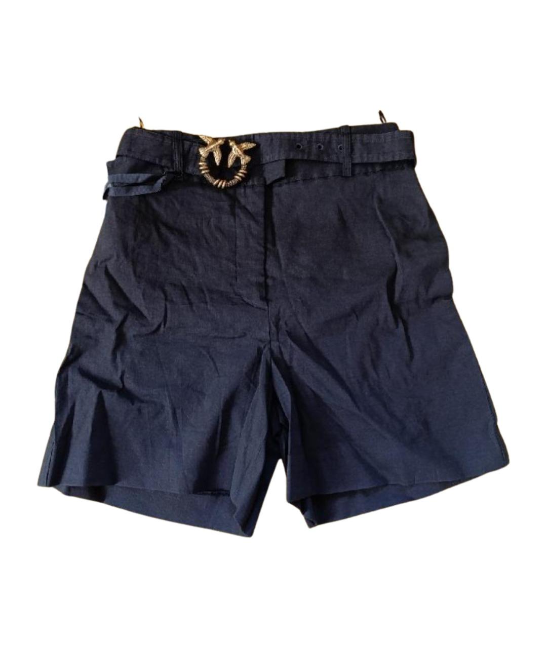 PINKO Черные льняные шорты, фото 1