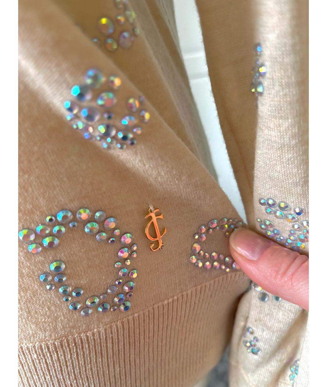 JUICY COUTURE Бежевый шерстяной кардиган, фото 5