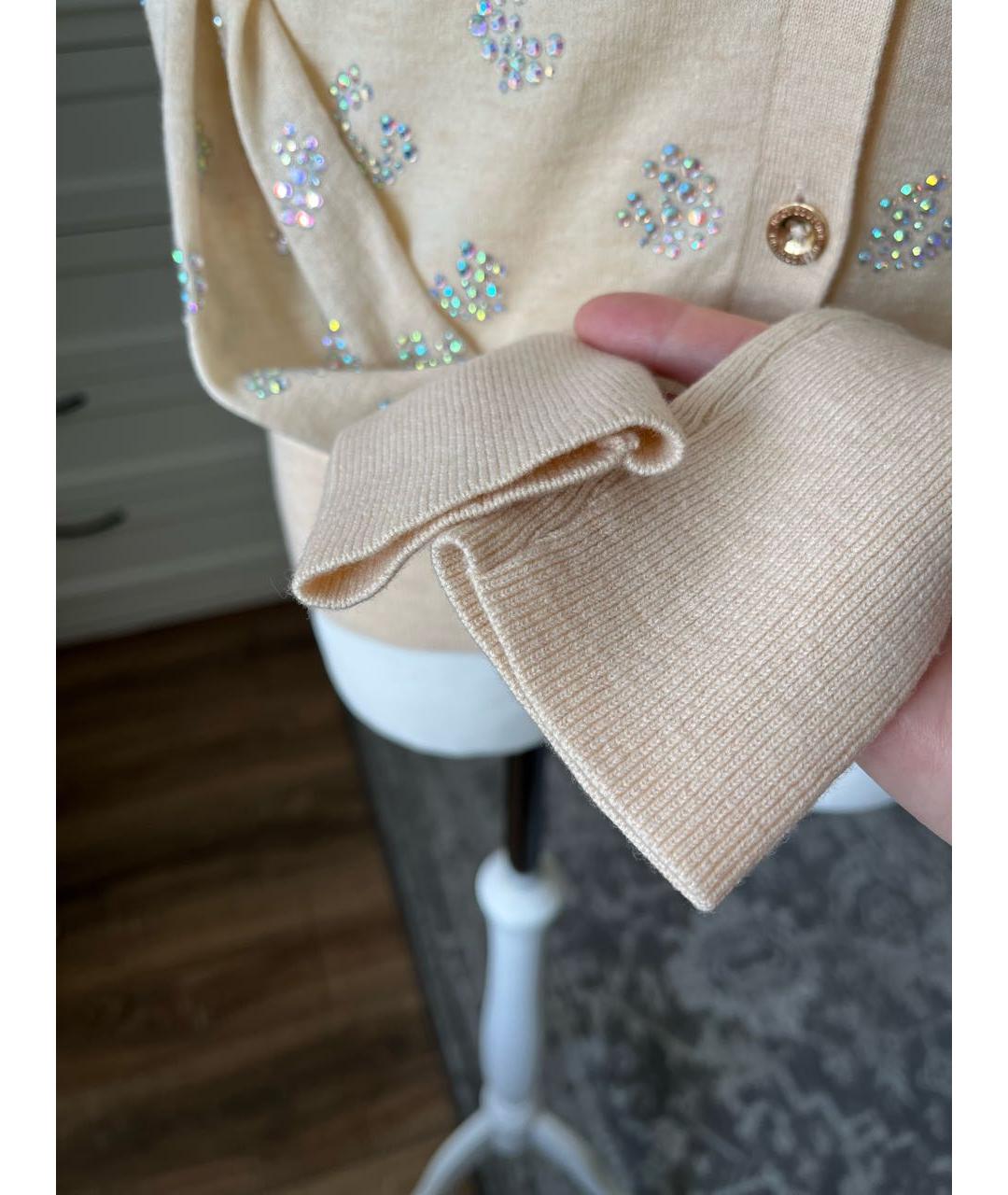 JUICY COUTURE Бежевый шерстяной кардиган, фото 6