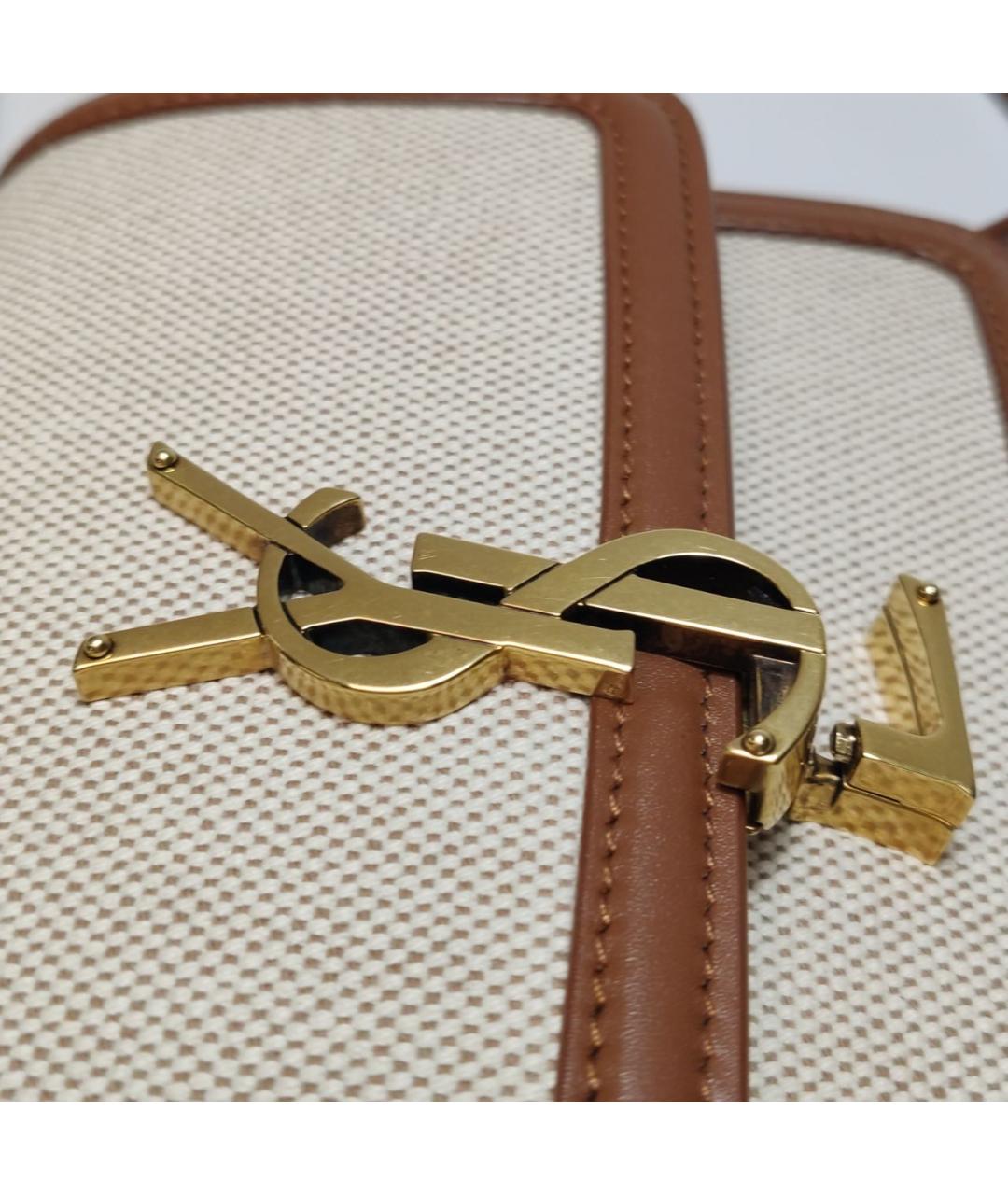 SAINT LAURENT Бежевая сумка через плечо, фото 7