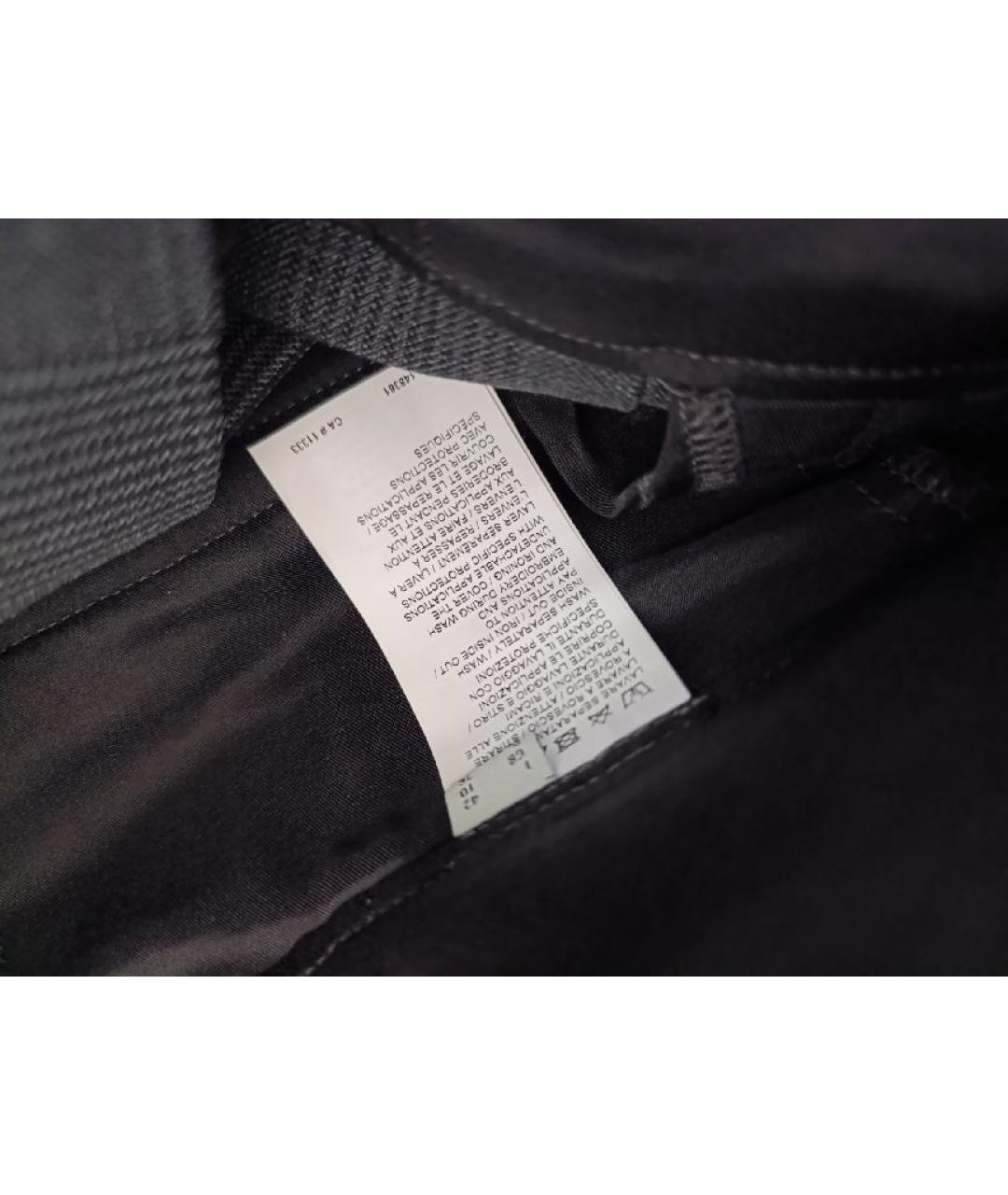 PINKO Серые шерстяные брюки узкие, фото 4