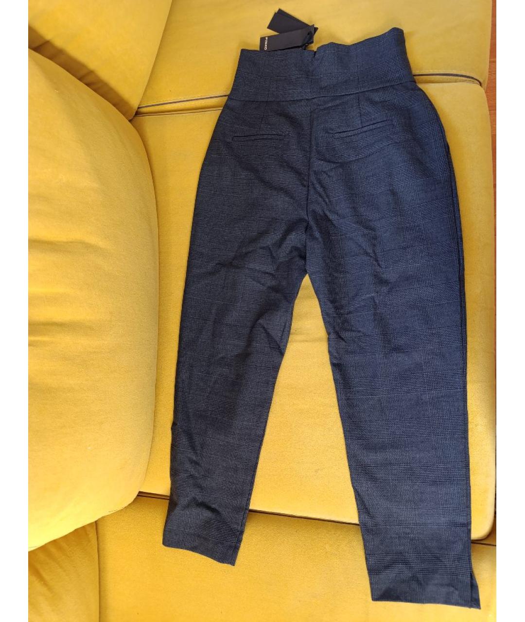 PINKO Серые шерстяные брюки узкие, фото 2