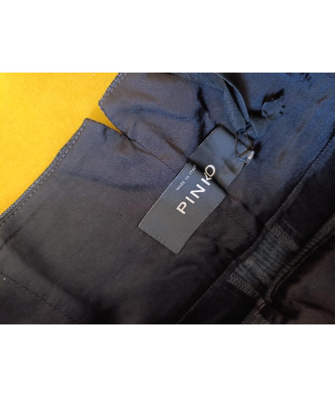 PINKO Серые шерстяные брюки узкие, фото 3