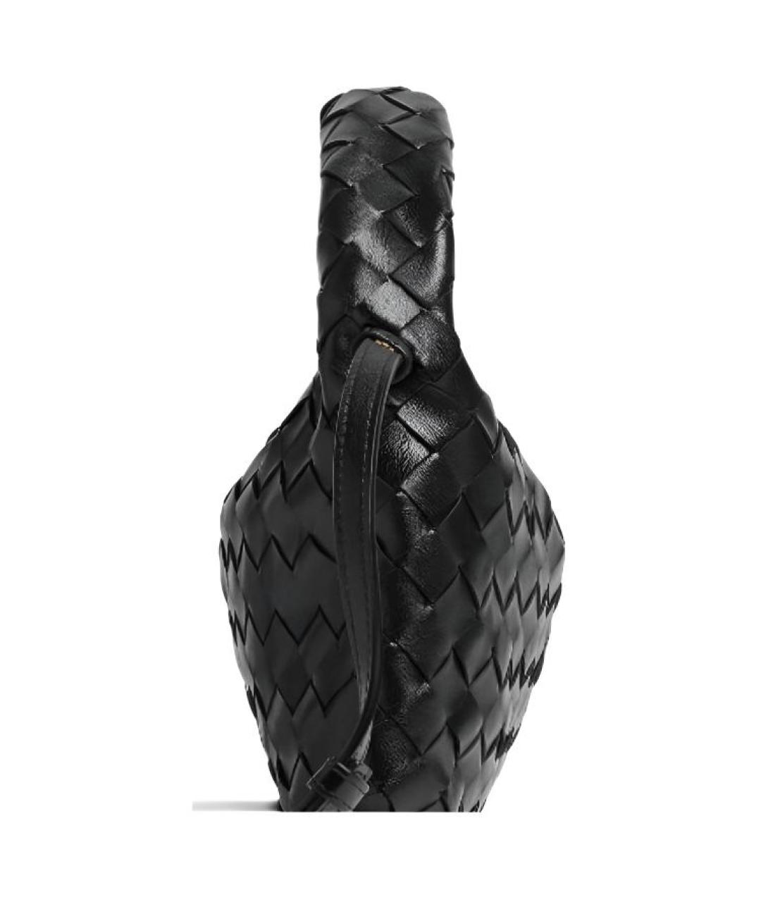 BOTTEGA VENETA Антрацитовая кожаная сумка через плечо, фото 2