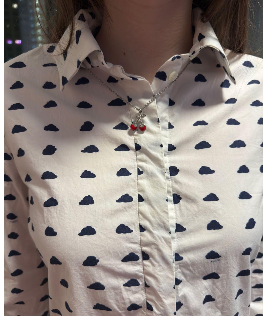 KENZO Белая хлопковая рубашка, фото 3