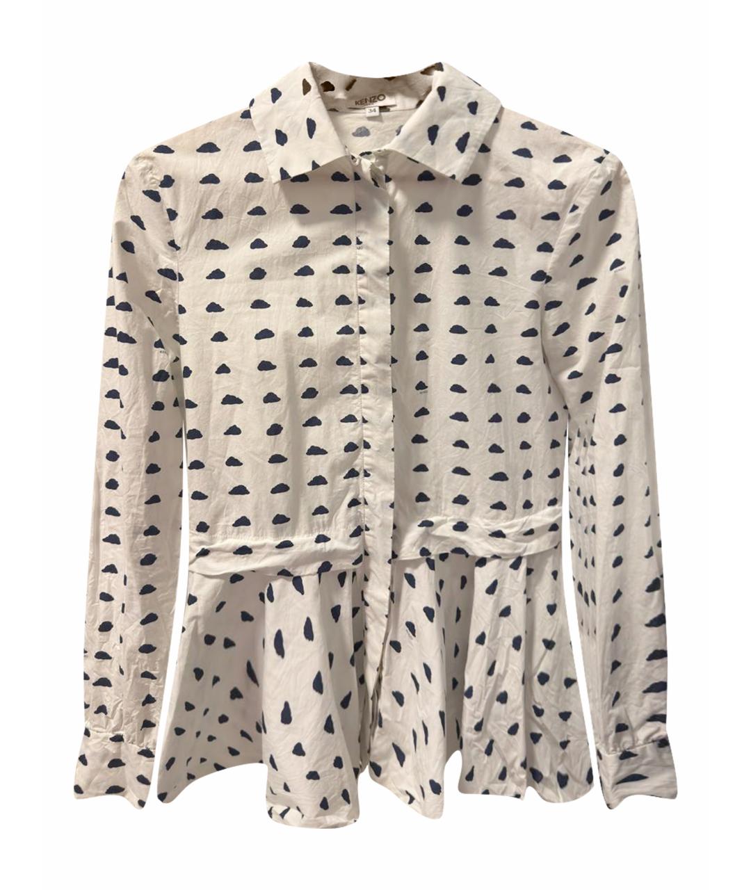 KENZO Белая хлопковая рубашка, фото 1