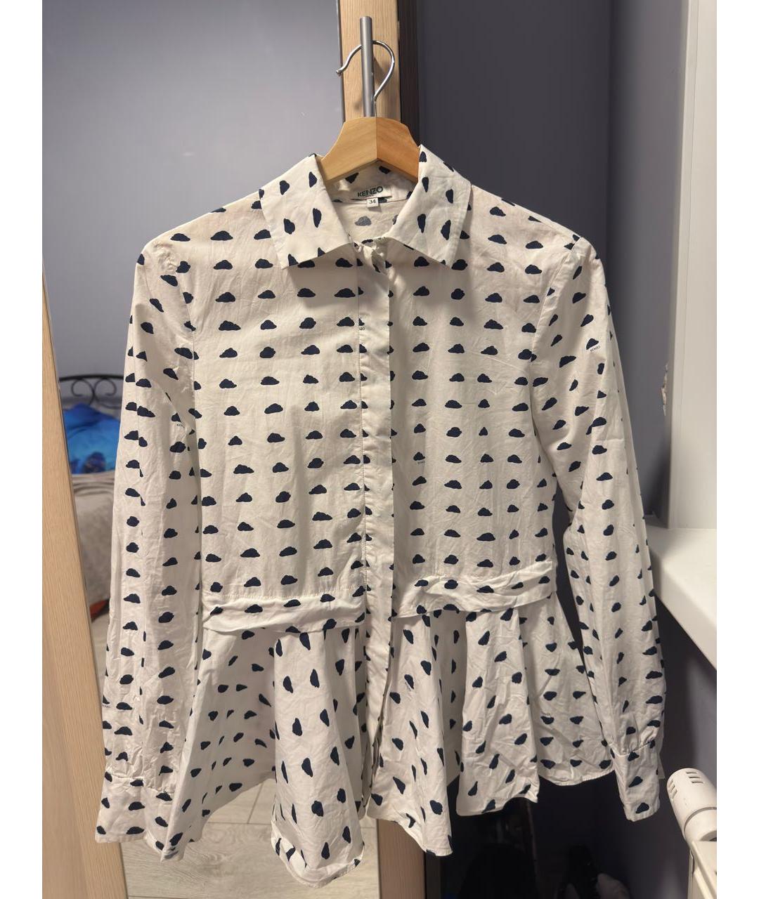 KENZO Белая хлопковая рубашка, фото 5