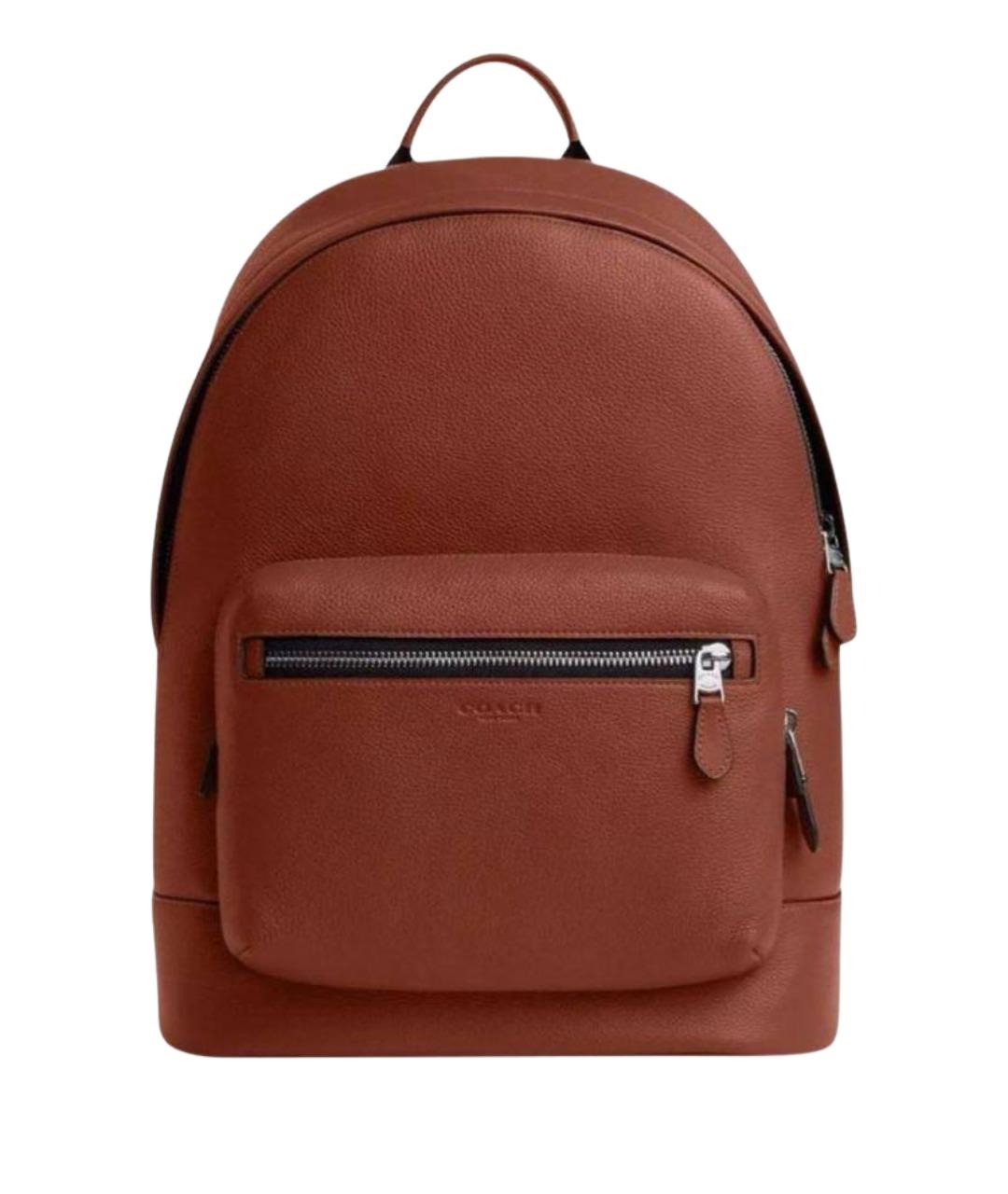 COACH Коричневый кожаный рюкзак, фото 1
