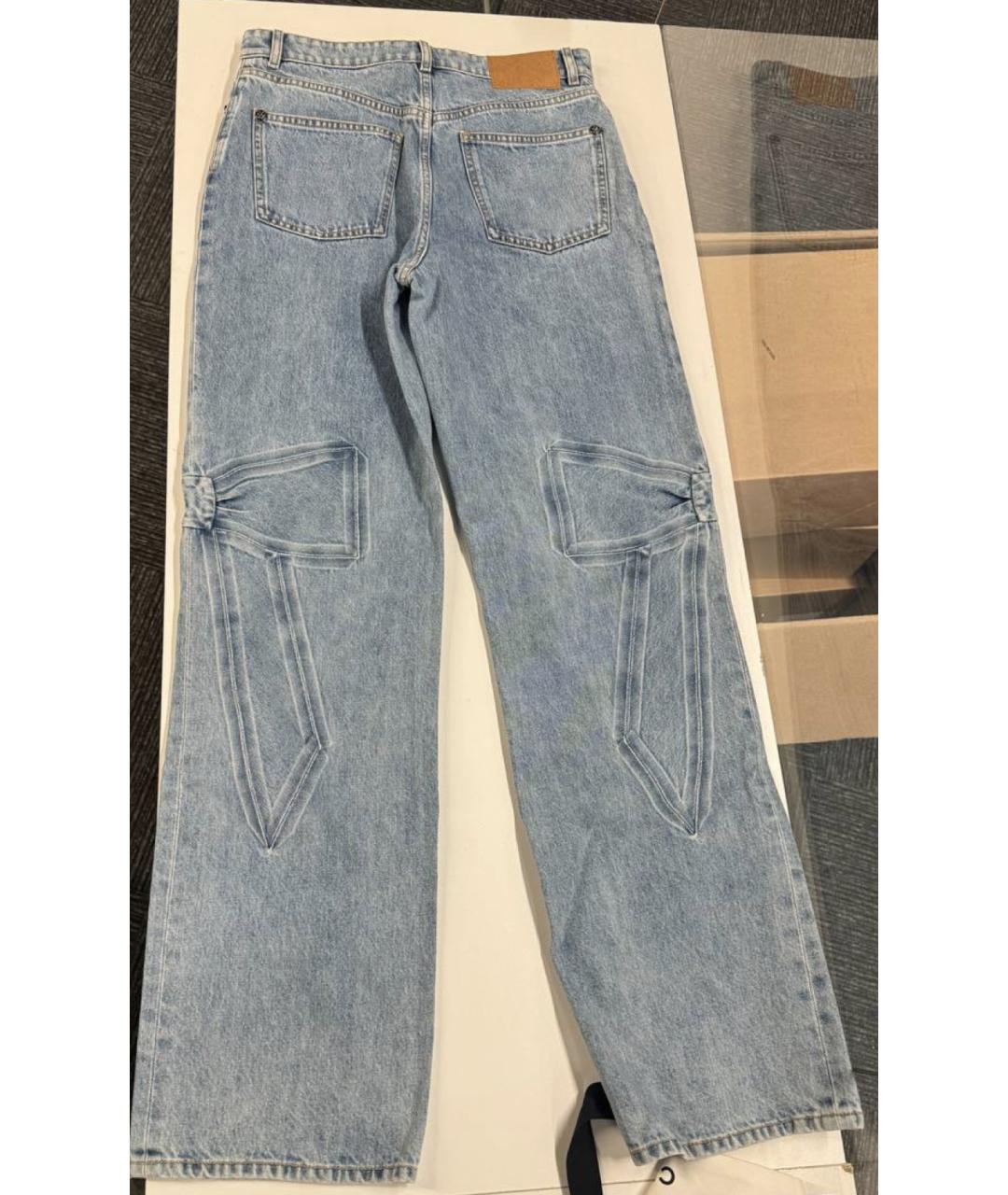 CHANEL Синие хлопковые прямые джинсы, фото 2