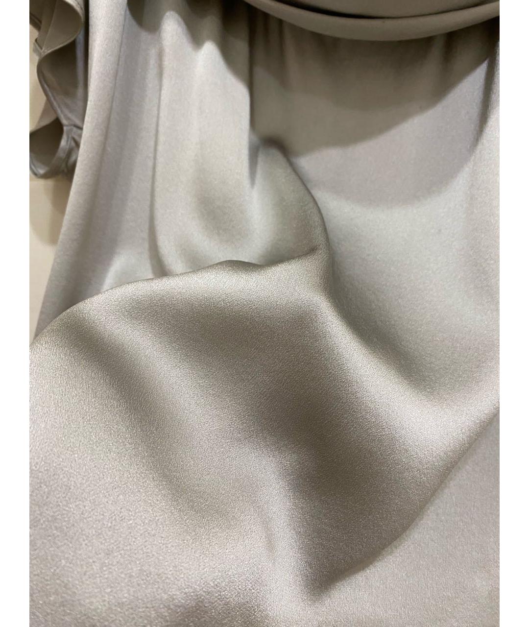 MAX MARA Антрацитовая шелковая блузы, фото 2