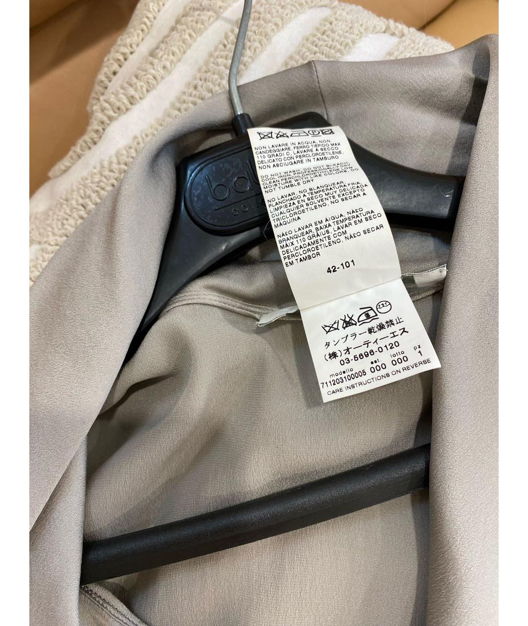 MAX MARA Антрацитовая шелковая блузы, фото 5