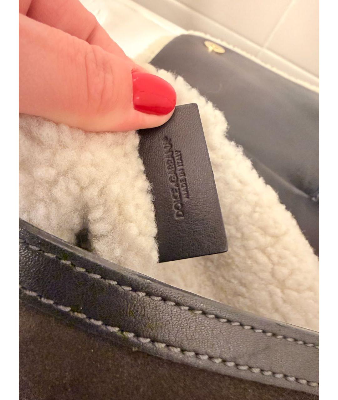 DOLCE&GABBANA Коричневая замшевая сумка с короткими ручками, фото 8