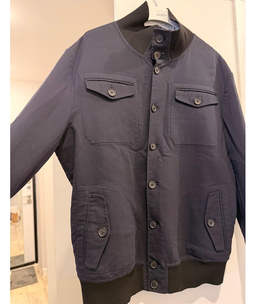 BOTTEGA VENETA Темно-синяя шерстяная куртка, фото 2