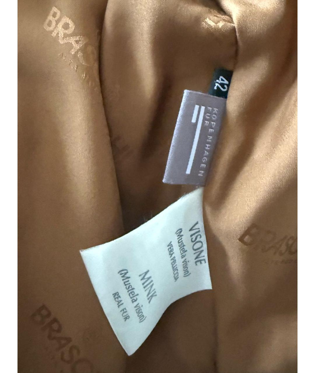 BRASCHI Коричневая меховая шуба, фото 3