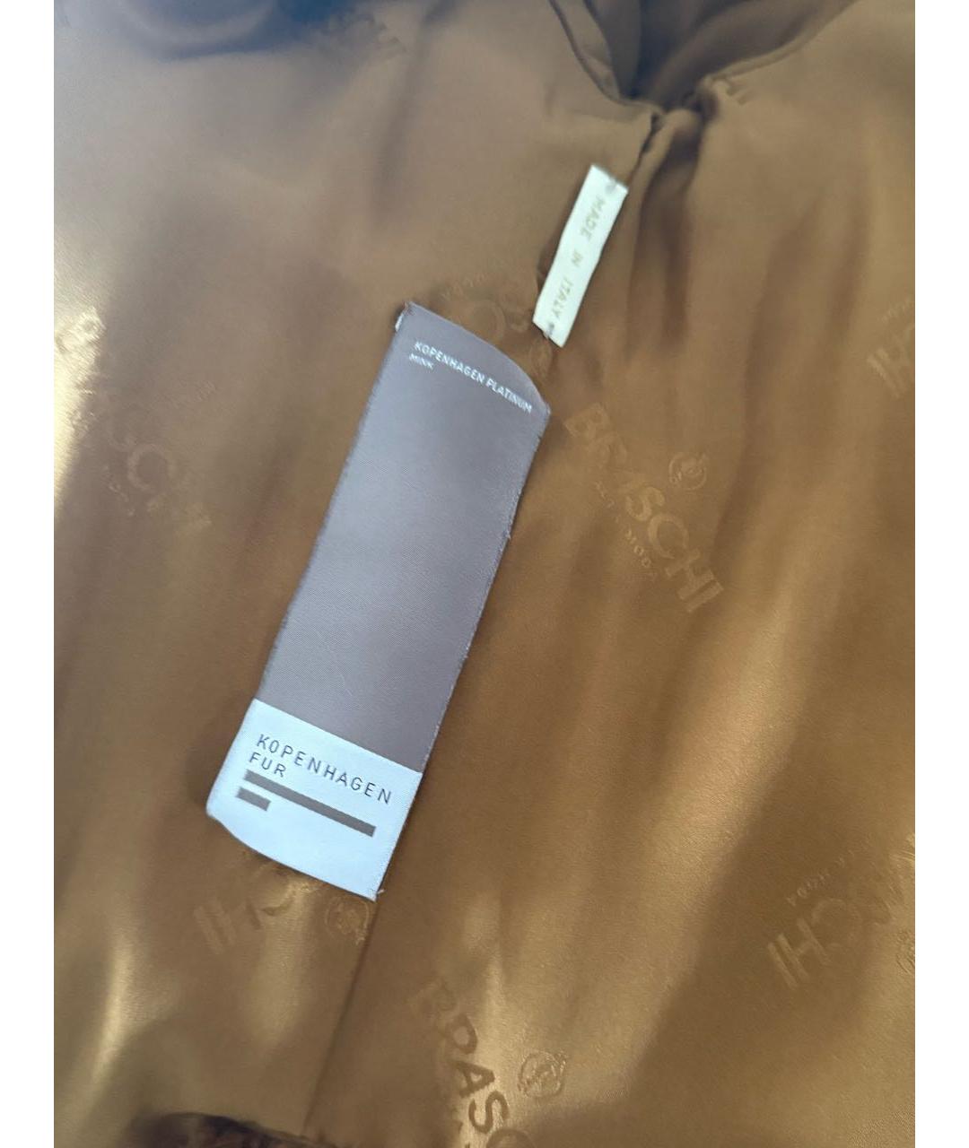 BRASCHI Коричневая меховая шуба, фото 4