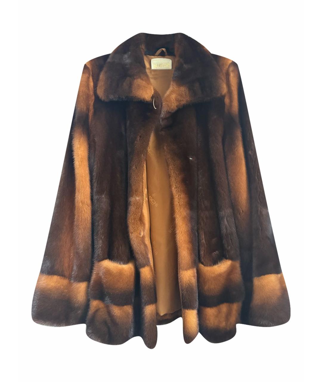 BRASCHI Коричневая меховая шуба, фото 1