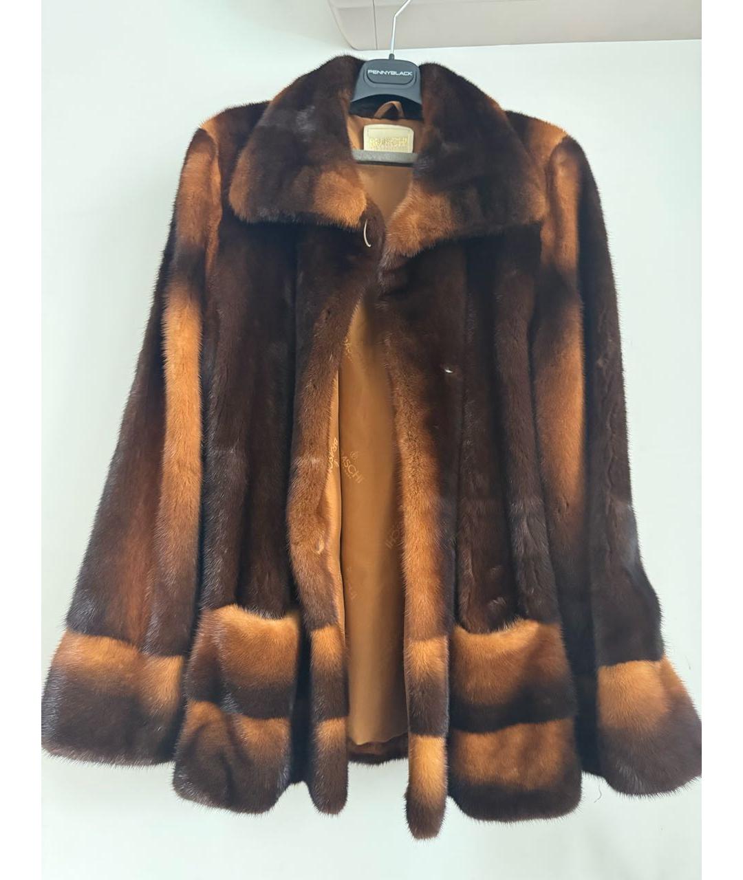 BRASCHI Коричневая меховая шуба, фото 9