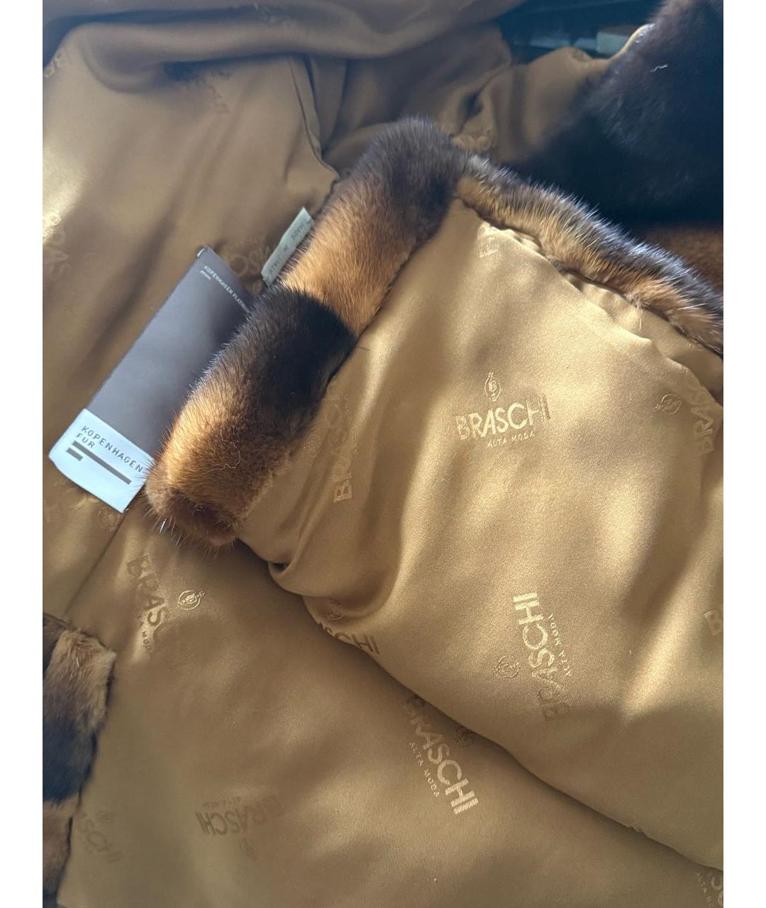BRASCHI Коричневая меховая шуба, фото 6