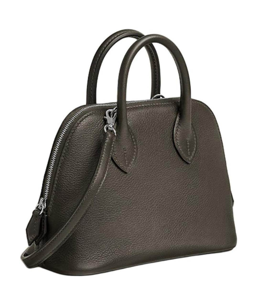 HERMES Хаки кожаная сумка через плечо, фото 2