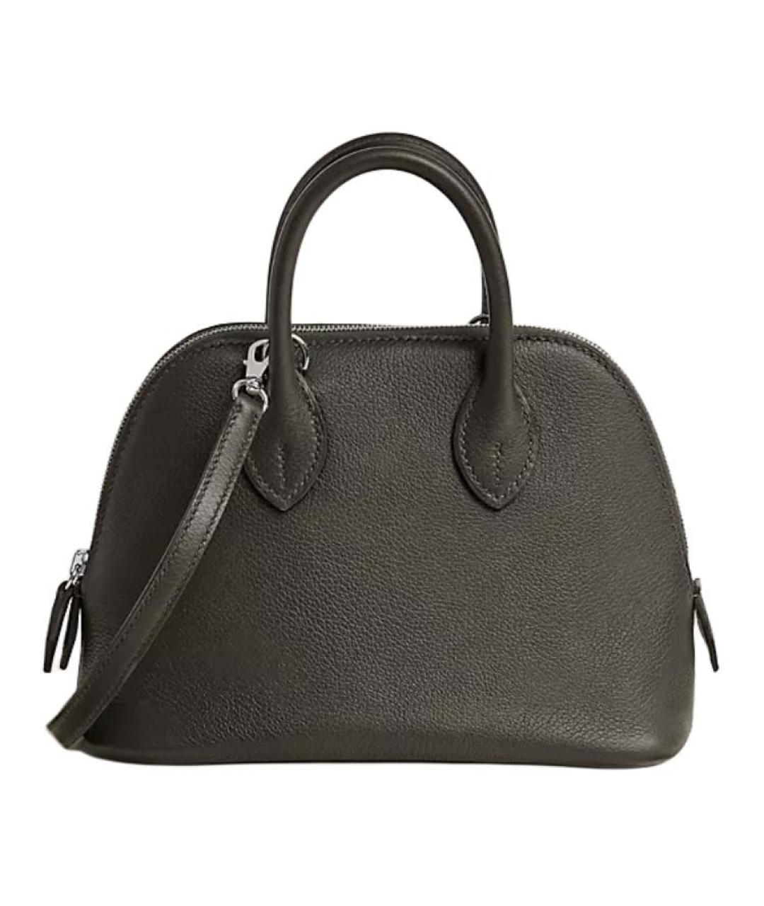 HERMES Хаки кожаная сумка через плечо, фото 1