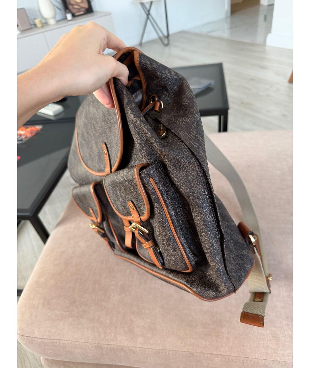 MICHAEL KORS Коричневый кожаный рюкзак, фото 2