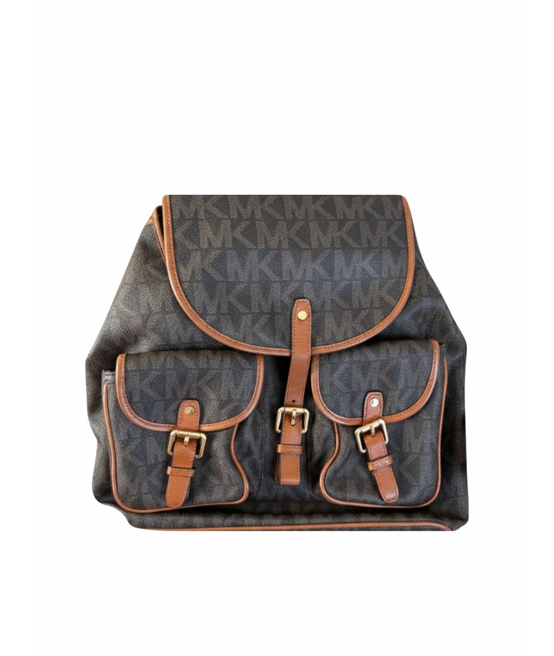 MICHAEL KORS Коричневый кожаный рюкзак, фото 1