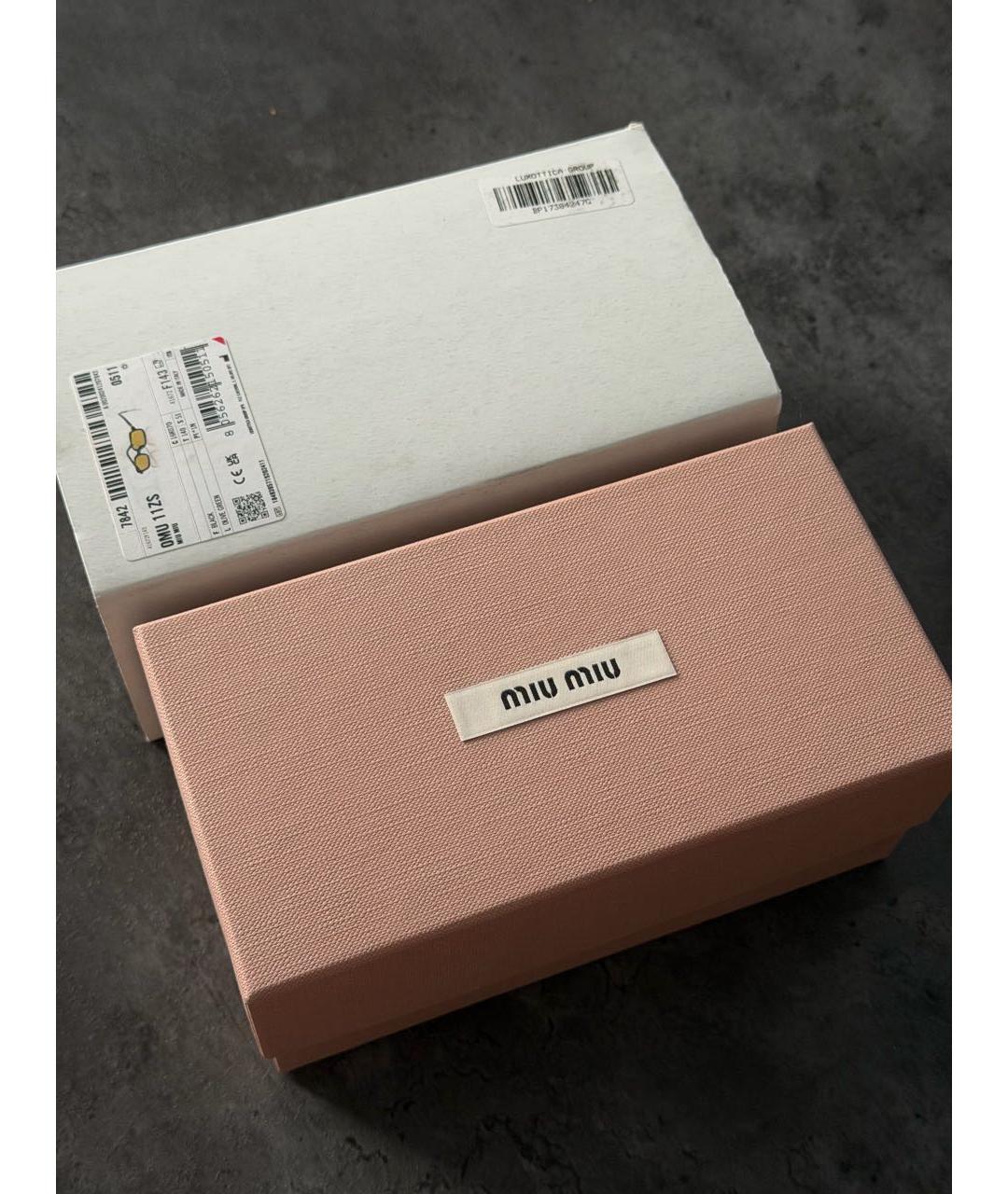 MIU MIU Черные пластиковые солнцезащитные очки, фото 4