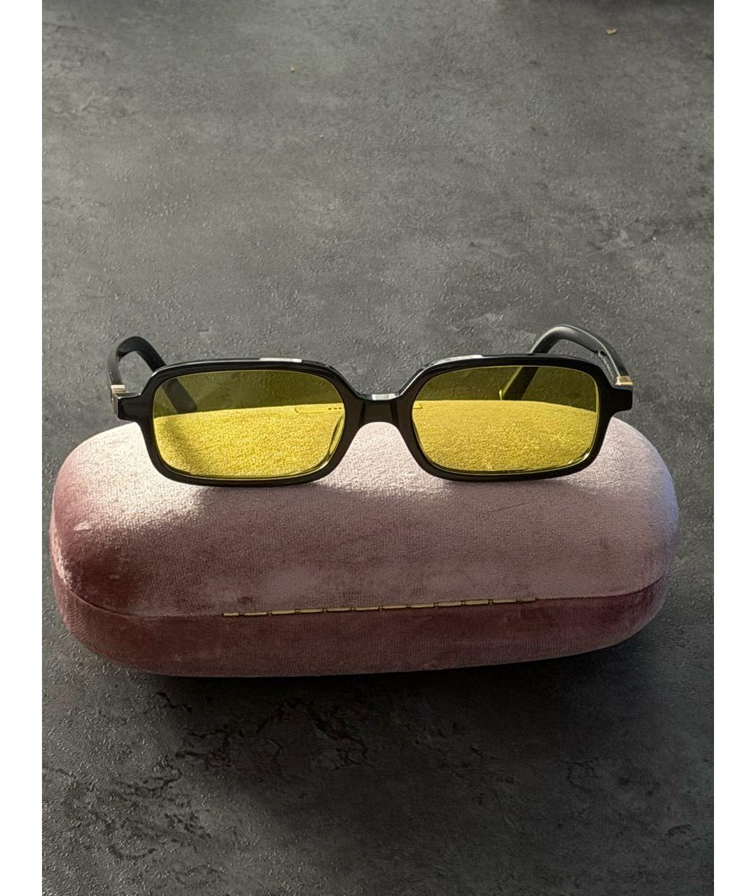 MIU MIU Черные пластиковые солнцезащитные очки, фото 5