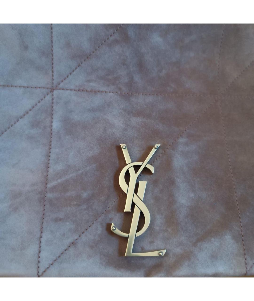 SAINT LAURENT Коричневая замшевая сумка через плечо, фото 7