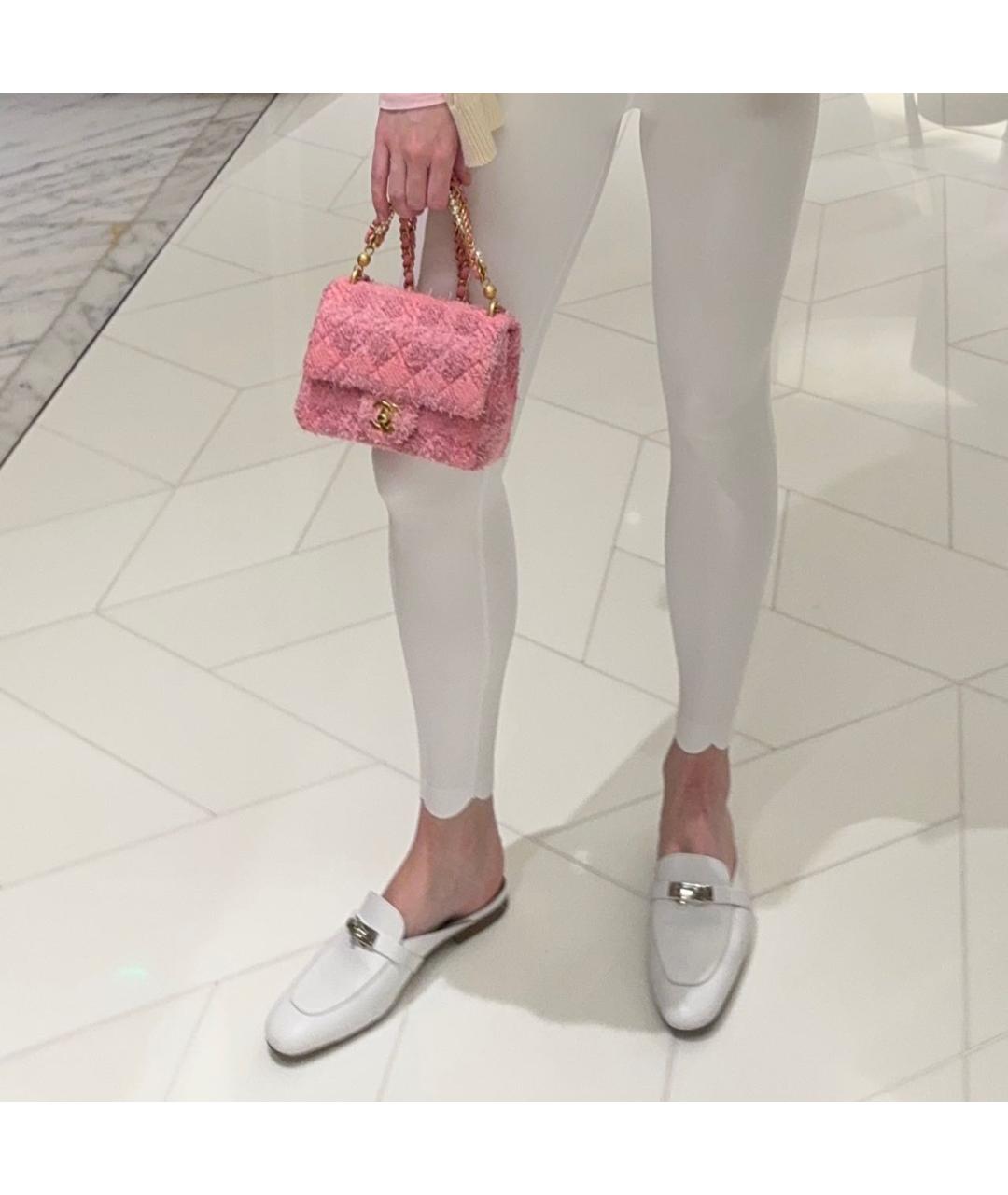 CHANEL Розовая твидовая сумка через плечо, фото 6