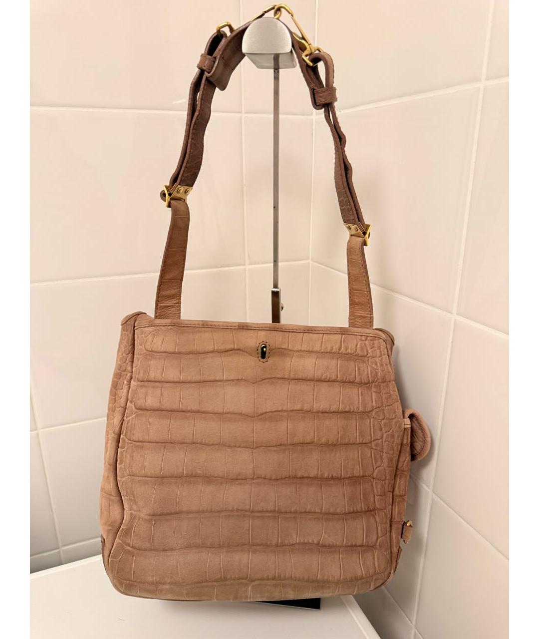 SAINT LAURENT Бежевая сумка с короткими ручками, фото 2