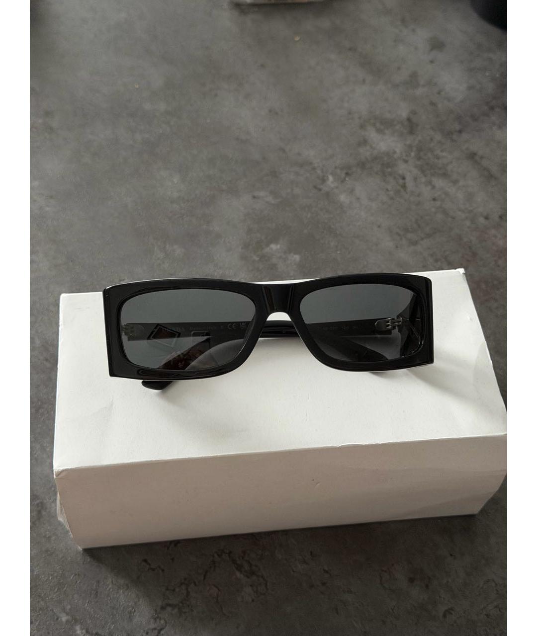 PRADA Черные пластиковые солнцезащитные очки, фото 7