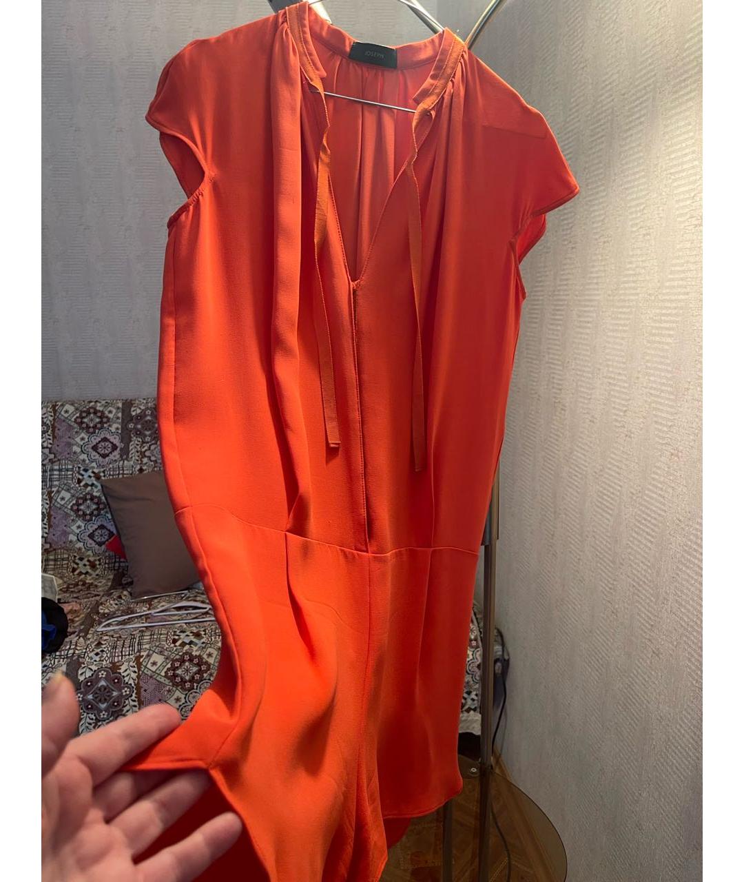 JOSEPH Коралловое шелковое вечернее платье, фото 4