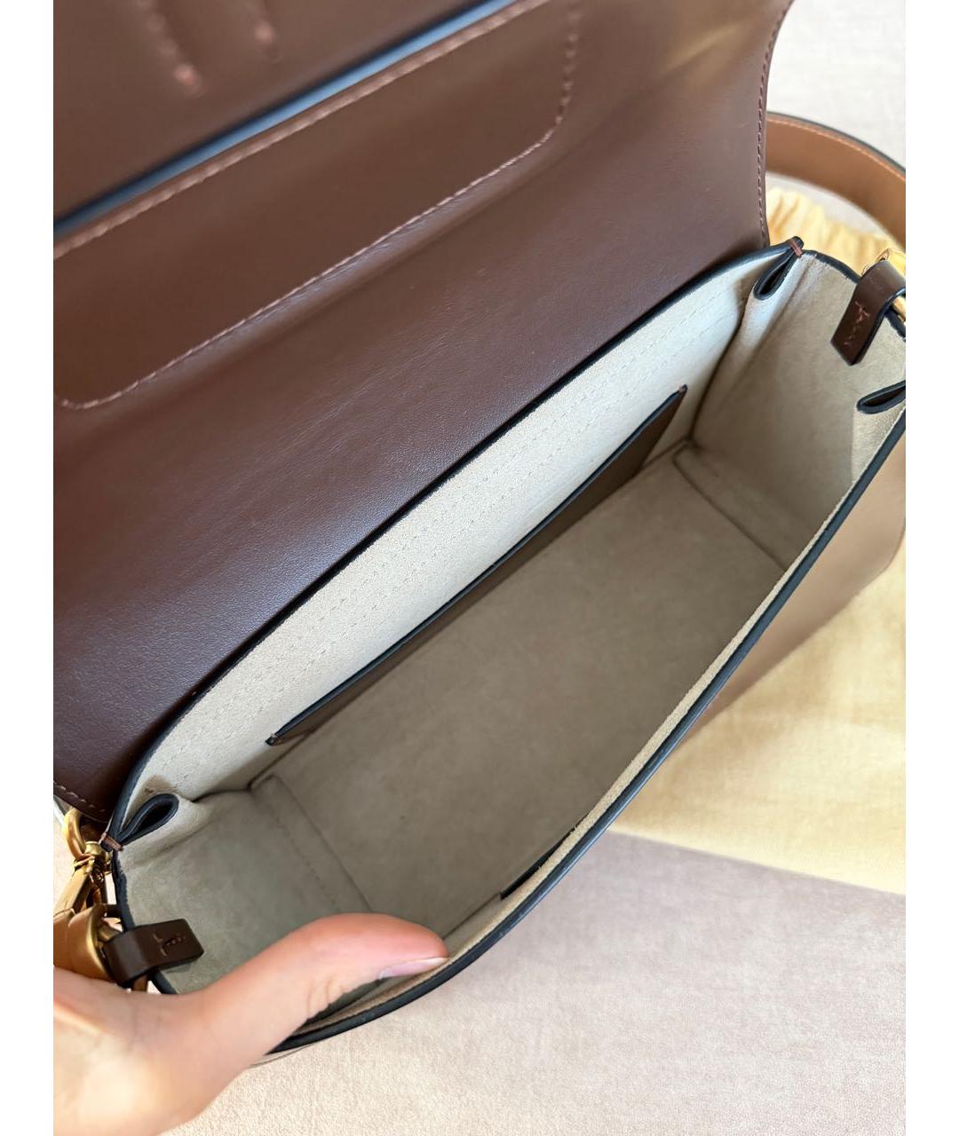 WANDLER Коричневая кожаная сумка через плечо, фото 5