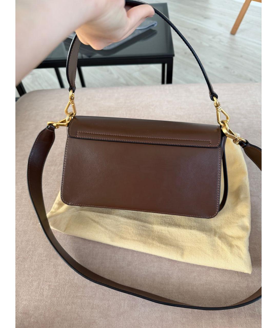 WANDLER Коричневая кожаная сумка через плечо, фото 4