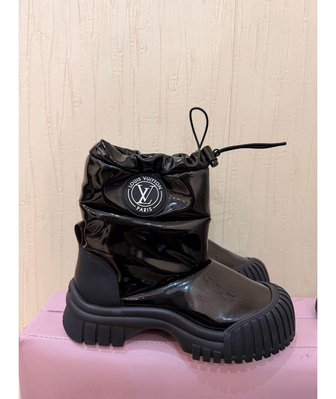 LOUIS VUITTON Черные ботинки из лакированной кожи, фото 7