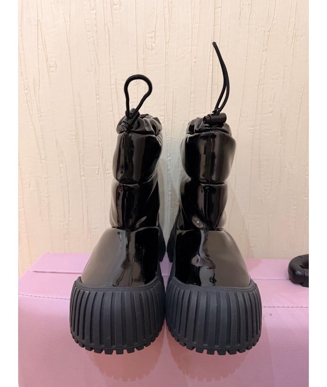 LOUIS VUITTON Черные ботинки из лакированной кожи, фото 2