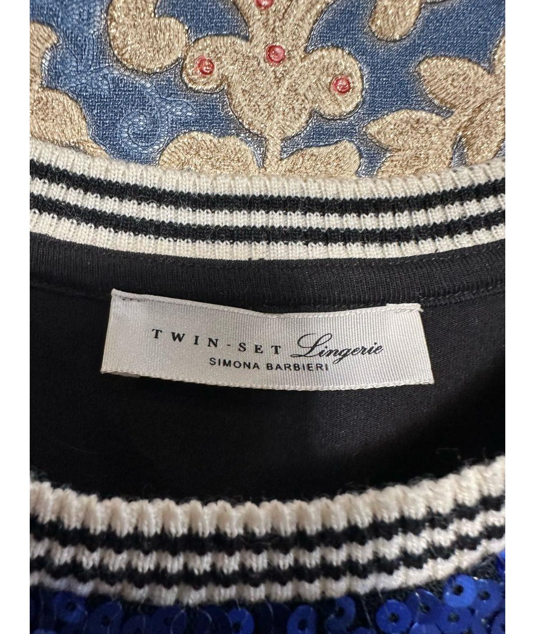 TWIN-SET Синее хлопковое повседневное платье, фото 6