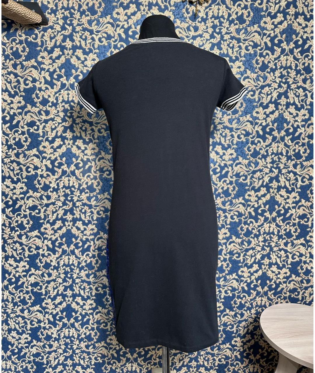 TWIN-SET Синее хлопковое повседневное платье, фото 2