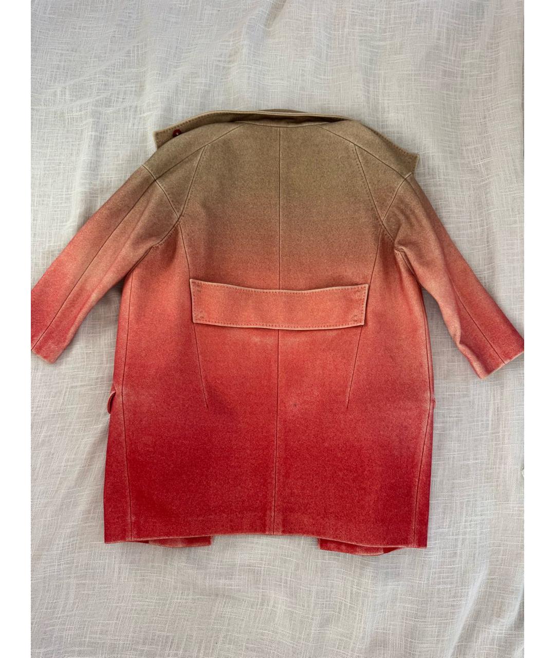 VERSACE COLLECTION Коралловое шерстяное пальто, фото 2