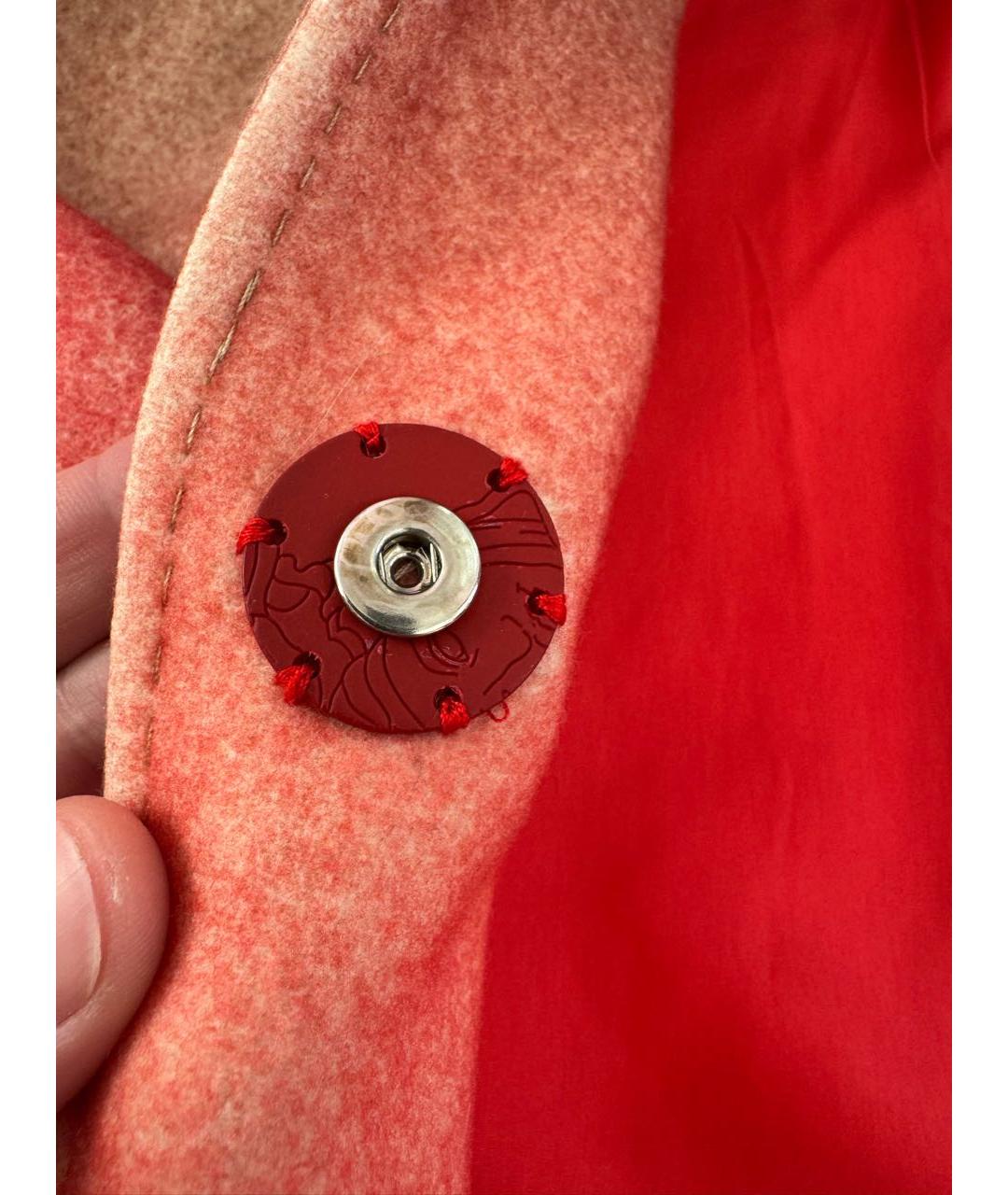 VERSACE COLLECTION Коралловое шерстяное пальто, фото 4