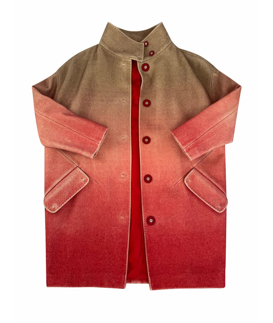 VERSACE COLLECTION Коралловое шерстяное пальто, фото 1