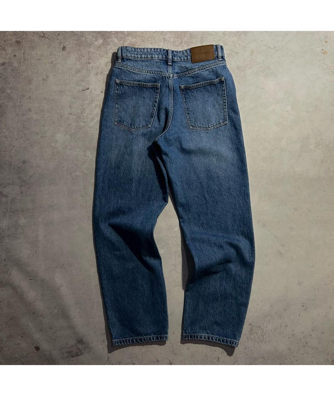 12 STOREEZ Голубые хлопковые прямые джинсы, фото 7