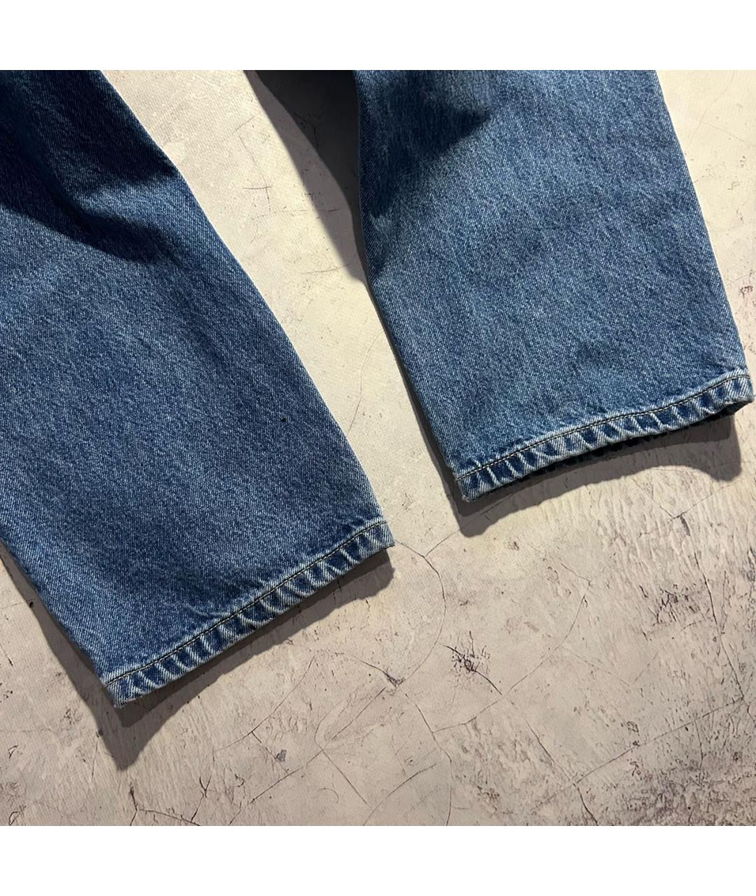 12 STOREEZ Голубые хлопковые прямые джинсы, фото 3