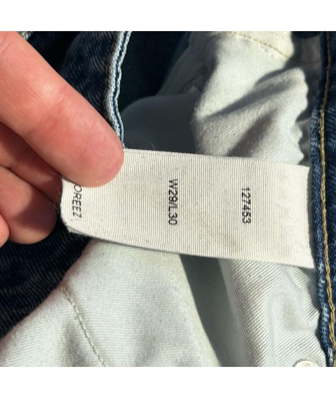 12 STOREEZ Голубые хлопковые прямые джинсы, фото 6